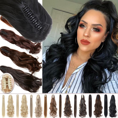 Long straight curly - curly, clip