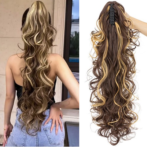 Long thick claw ponytail clip - long,